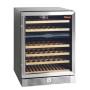 Vitrine cave a vins, ventilée, porte en acier inox,2 T°, BLACK