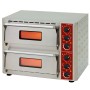 Four électrique pizzas, 2 chambres (3+3 kW) 430x430xh100 mm